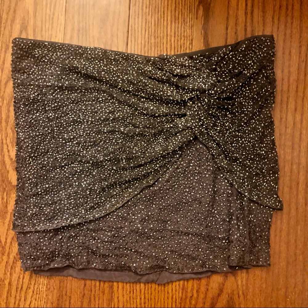 Haute Hippie silk sequin crop top